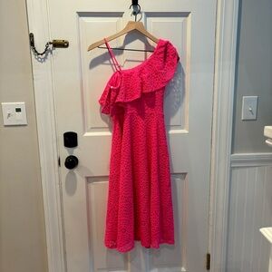Lilly Pulitzer Pink Cosmo Callisto Dress - Sea Urchin Terry Lace
